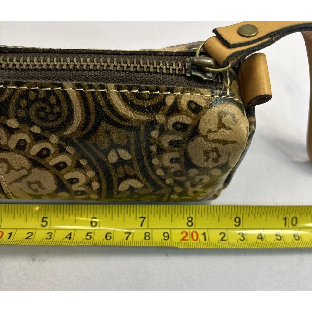 Patricia Nash Leather Case,‎ Cosmetic Wristlet Purse Italian Leather Travel Case